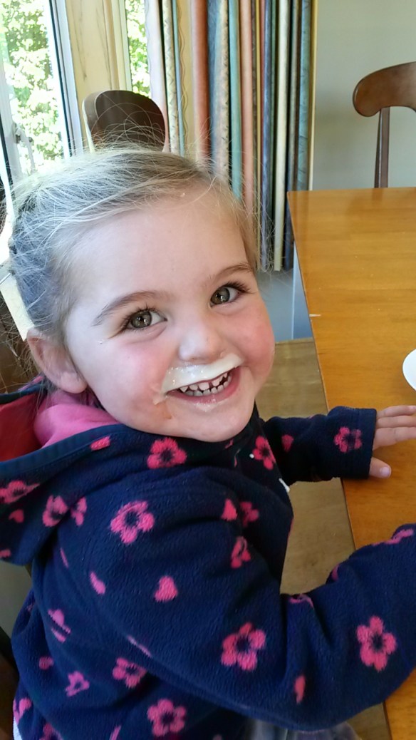 Yogurt drink makes the best milk mustache ever!