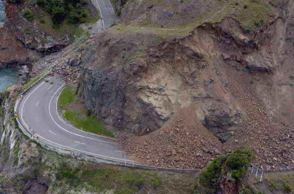 more road distruction.  Amazingly, no vehicles were squished.  The advantage of a midnight quake, perhaps.