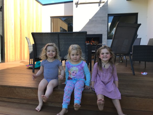 Charlotte, Stella and Naomi.  A TROUP of happy little girls. 