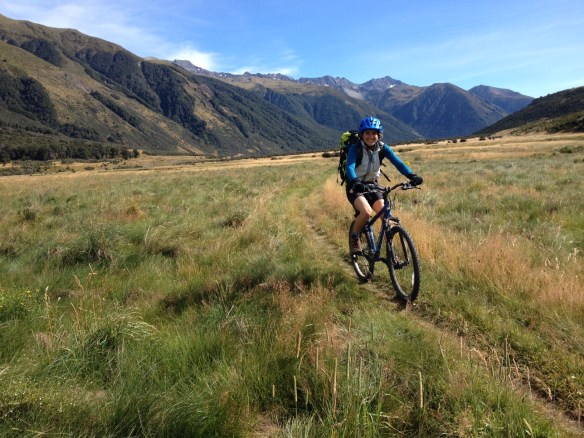 Grassy river flat biking is fast!  